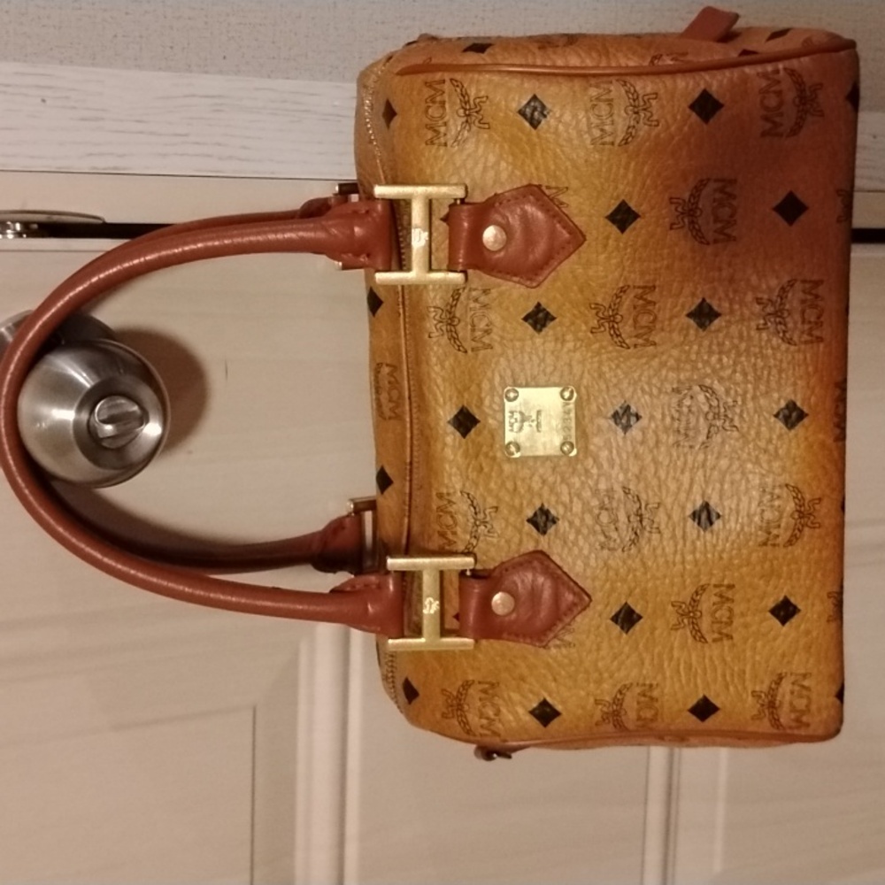 Vintage MCM Boston Cognac Visetos Bag